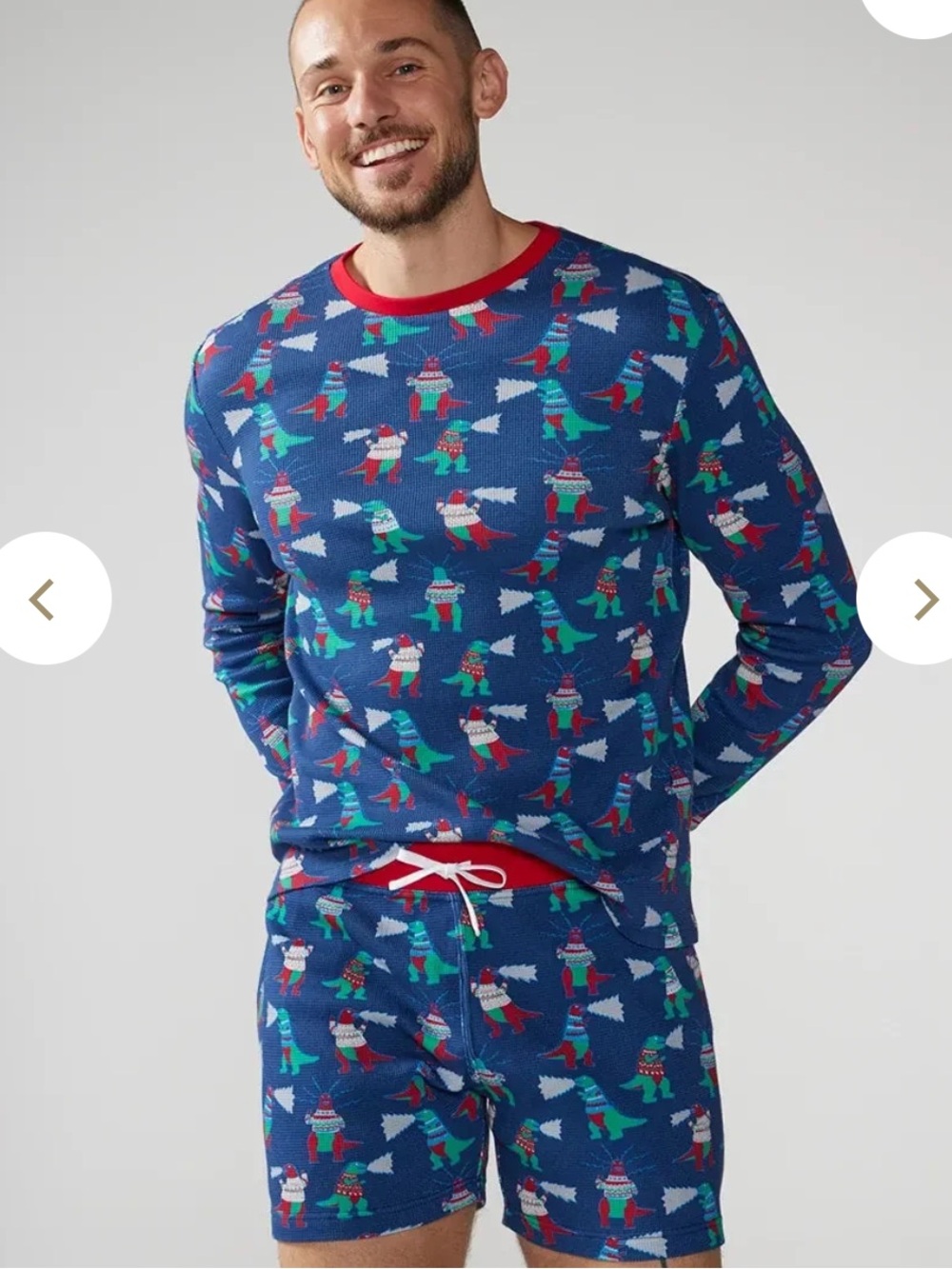 chubbies Blue Dinosaur pajama set